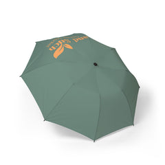 Foldable Semi-Automatic Umbrella — Compact Windproof Rain Umbrella with 'smile' Accent