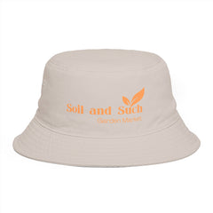 Soil and Such Garden Market Bucket Hat — Organic Gardening Logo Sun Hat