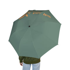 Foldable Semi-Automatic Umbrella — Compact Windproof Rain Umbrella with 'smile' Accent