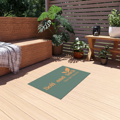 Soil and Such Garden Market Outdoor Rug — Branded Doormat for Patio & Entry