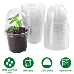 30 Piece Plant Nursery Pots Seed Starting Containers With Dome