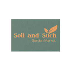 Soil and Such Garden Market Outdoor Rug — Branded Doormat for Patio & Entry