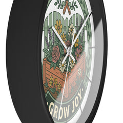 Grow Joy Wall Clock — Garden Planter Floral Decorative Clock