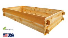Gardens Raised Garden Bed Kit Double Deep (Two 3x6) Select Cedar