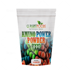 Amino Power Powder Nitrogen Fertilizer 16 oz - Plant-Based 100% Water Soluble High Nitrogen Source - 18 L-Amino Acids Chelating Agent for Foliar Spray, Turf, Vegetables, Fruits & Indoor Plants