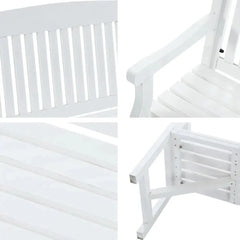 Wooden Garden Bench Chair Natural Outdoor Furniture Décor