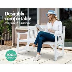 Wooden Garden Bench Chair Natural Outdoor Furniture Décor