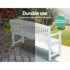 Wooden Garden Bench Chair Natural Outdoor Furniture Décor