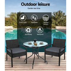 Outdoor Furniture Dining Chairs Wicker Garden Patio Cushion
