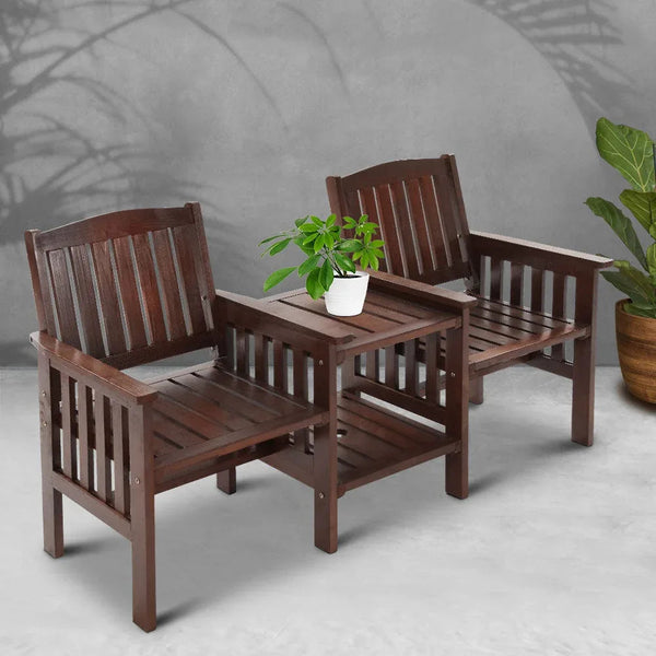 Garden Bench Chair Table Loveseat Wooden Outdoor Furniture