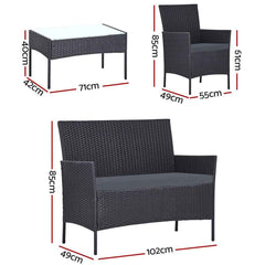 Garden Furniture Outdoor Lounge Setting Wicker Sofa Patio