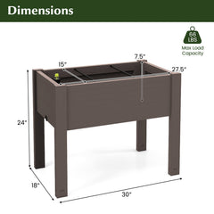 Raised Bed Grow Box Self-Watering Planter Box