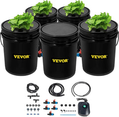 Hydroponic Deep Water Culture System 5 Bucket 5 Gallon Kit