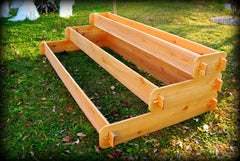 Large 3 Tier Raised Garden Bed Cedar Elevated Planter