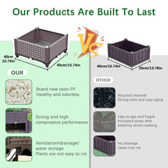 Large Plastic Flower Pot for Indoor & Outdoor Gardening