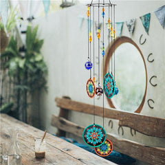 Crystal Ball Wind Chimes Rainbow Suncatcher Hanging Garden Decor