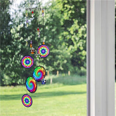 Crystal Ball Wind Chimes Rainbow Suncatcher Hanging Garden Decor