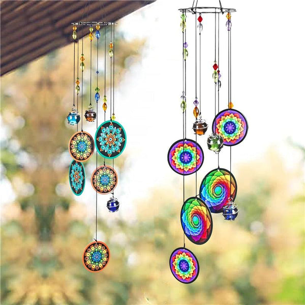 Crystal Ball Wind Chimes Rainbow Suncatcher Hanging Garden Decor