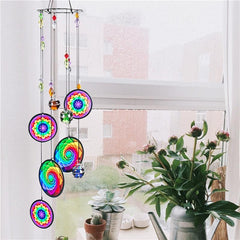 Crystal Ball Wind Chimes Rainbow Suncatcher Hanging Garden Decor