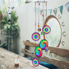 Crystal Ball Wind Chimes Rainbow Suncatcher Hanging Garden Decor