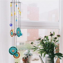 Crystal Ball Wind Chimes Rainbow Suncatcher Hanging Garden Decor
