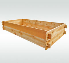 Gardens Raised Garden Bed Kit Double Deep (Two 3x6) Select Cedar