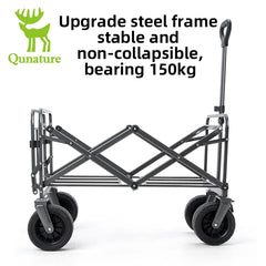 330lbs Foldable Wagon with All-Terrain PVC Wheels