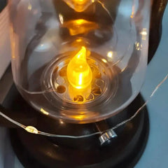 Retro  LED Horse Lantern  Rechargeable Solar Powered Flame Light