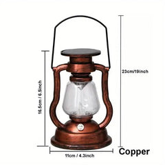 Retro  LED Horse Lantern  Rechargeable Solar Powered Flame Light
