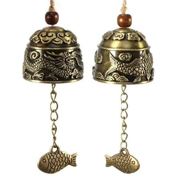Vintage Wind Chimes Bell Copper Yard Garden Decor Wind Bell Vintage Dragon Bell Wind Chimes for Home Garden Hanging Good Luck Blessing Outdoor Hanging Home Temple Ornament Decor
